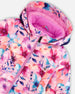 One-Piece Teknik Snowsuit Pink Watercolor Flower Print - H10TG73_012