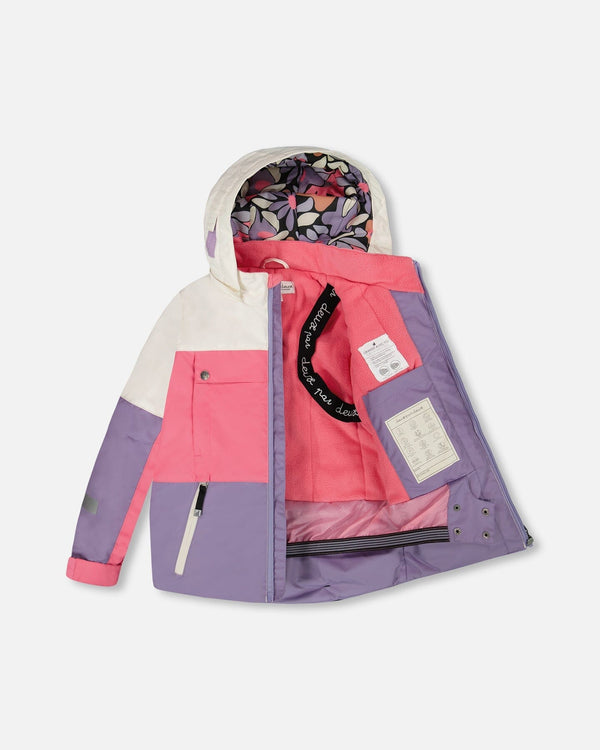 Two-Piece Teknik Snowsuit Black Retro Flower Print - H10TG92_013