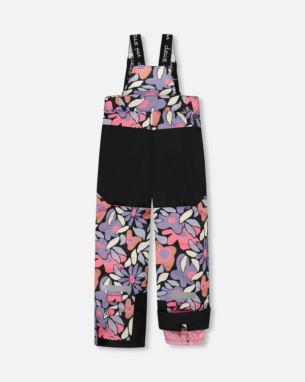 Two-Piece Teknik Snowsuit Black Retro Flower Print - H10TG92_013