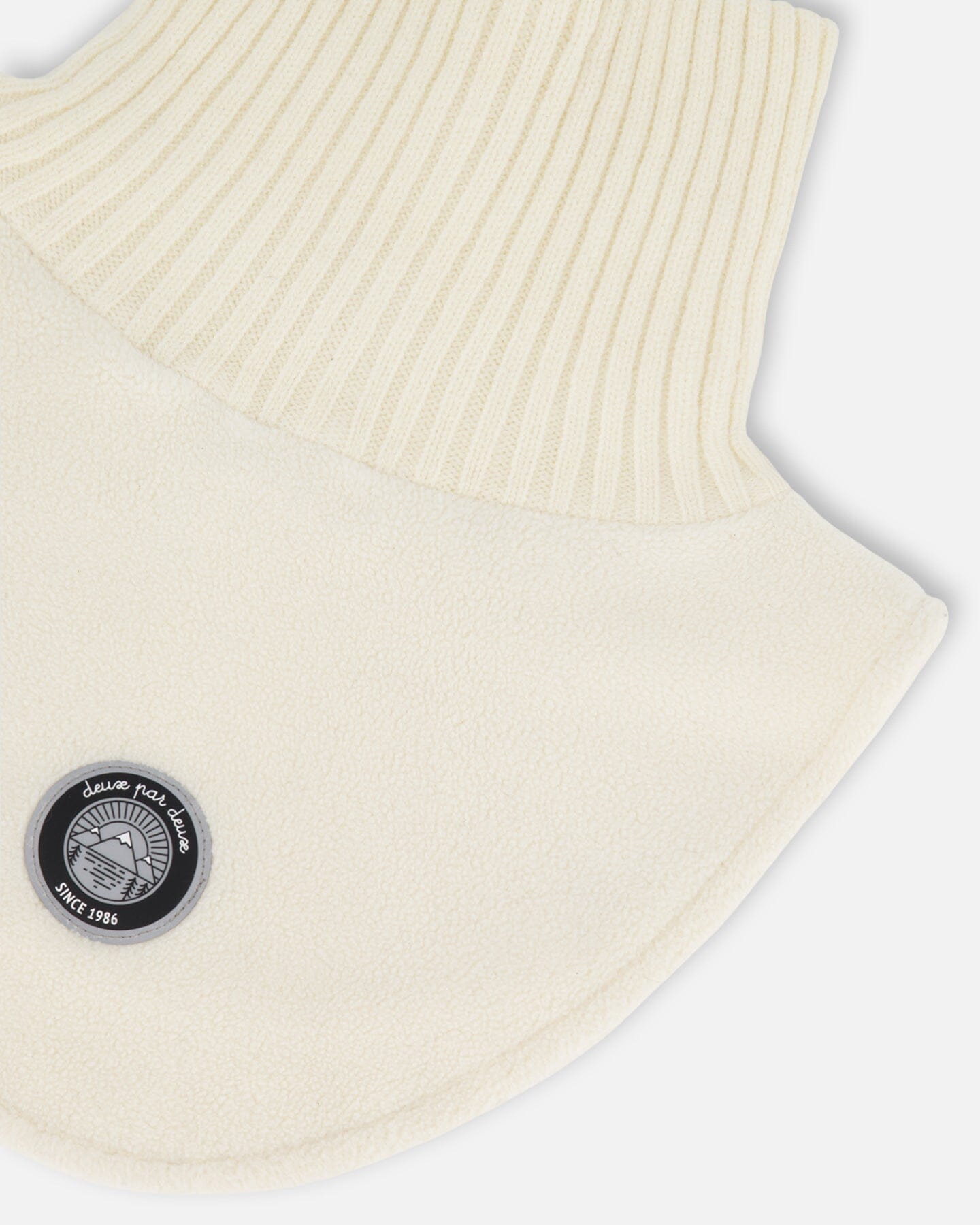 Polar Fleece And Knit Neckwarmer Off-White - H10XCOL_165