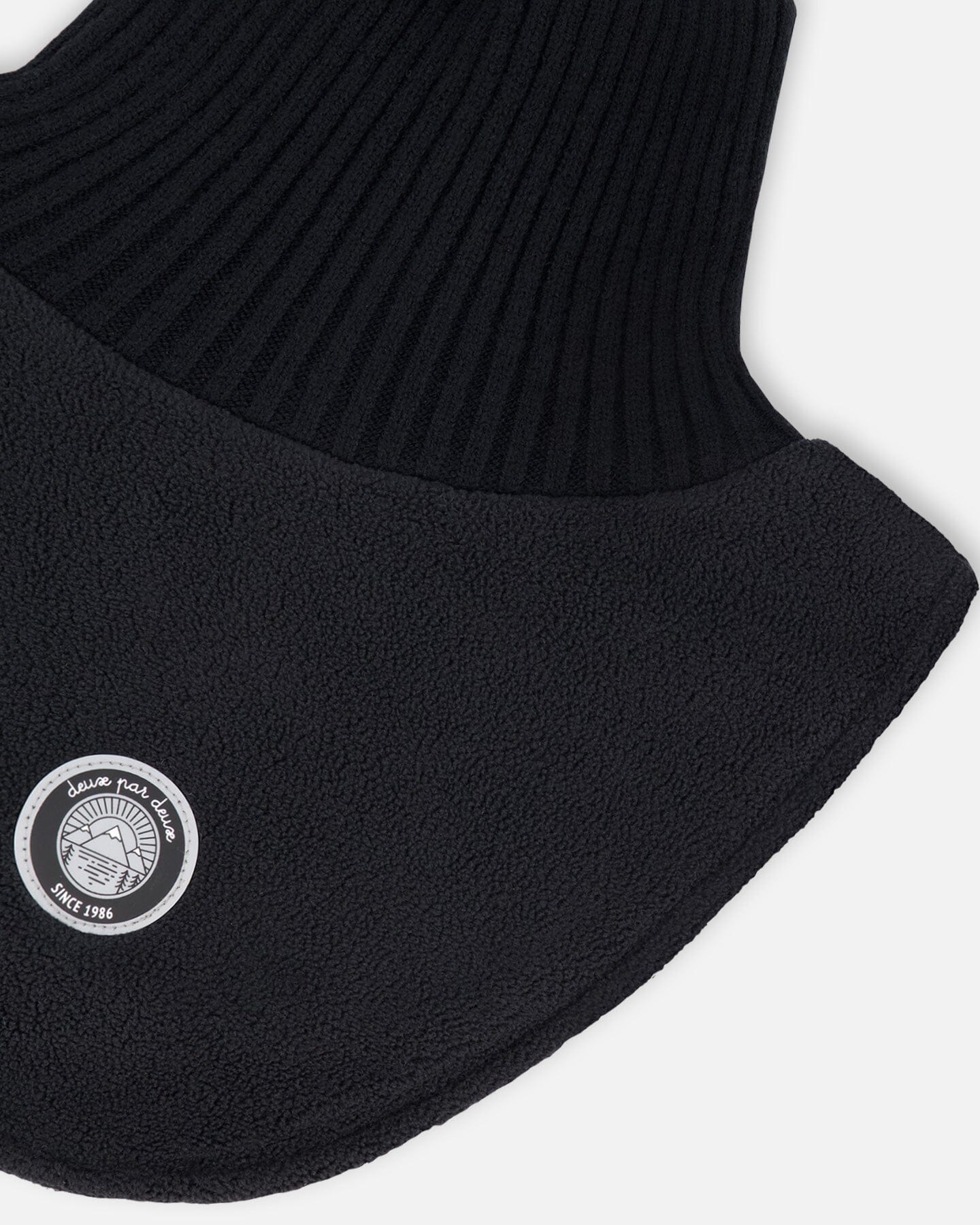 Polar Fleece And Knit Neckwarmer Black - H10XCOL_999