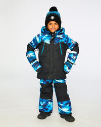 Winter Mittens Teknik Teal Blue Camouflage Winter Accessories Deux par Deux 