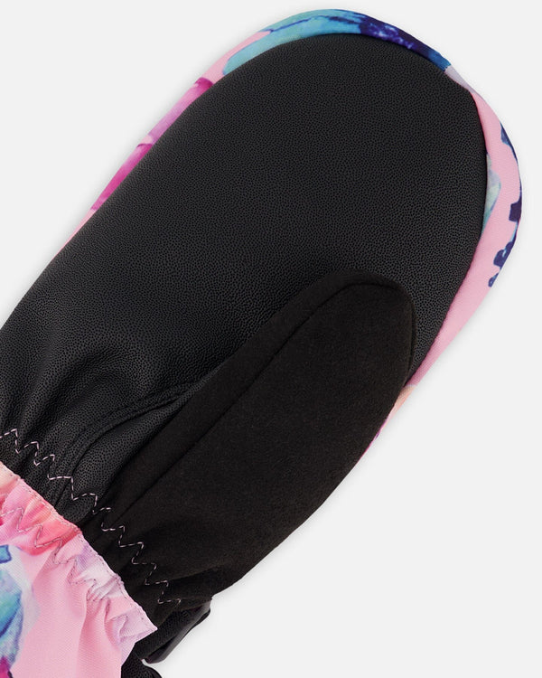 Winter Mittens Teknik Pink Watercolor Flower Print - H10XM203_012