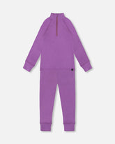 Two-Piece Thermal Underwear Set Lavender