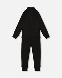 Two-Piece Thermal Underwear Set Black - H10Y600_999