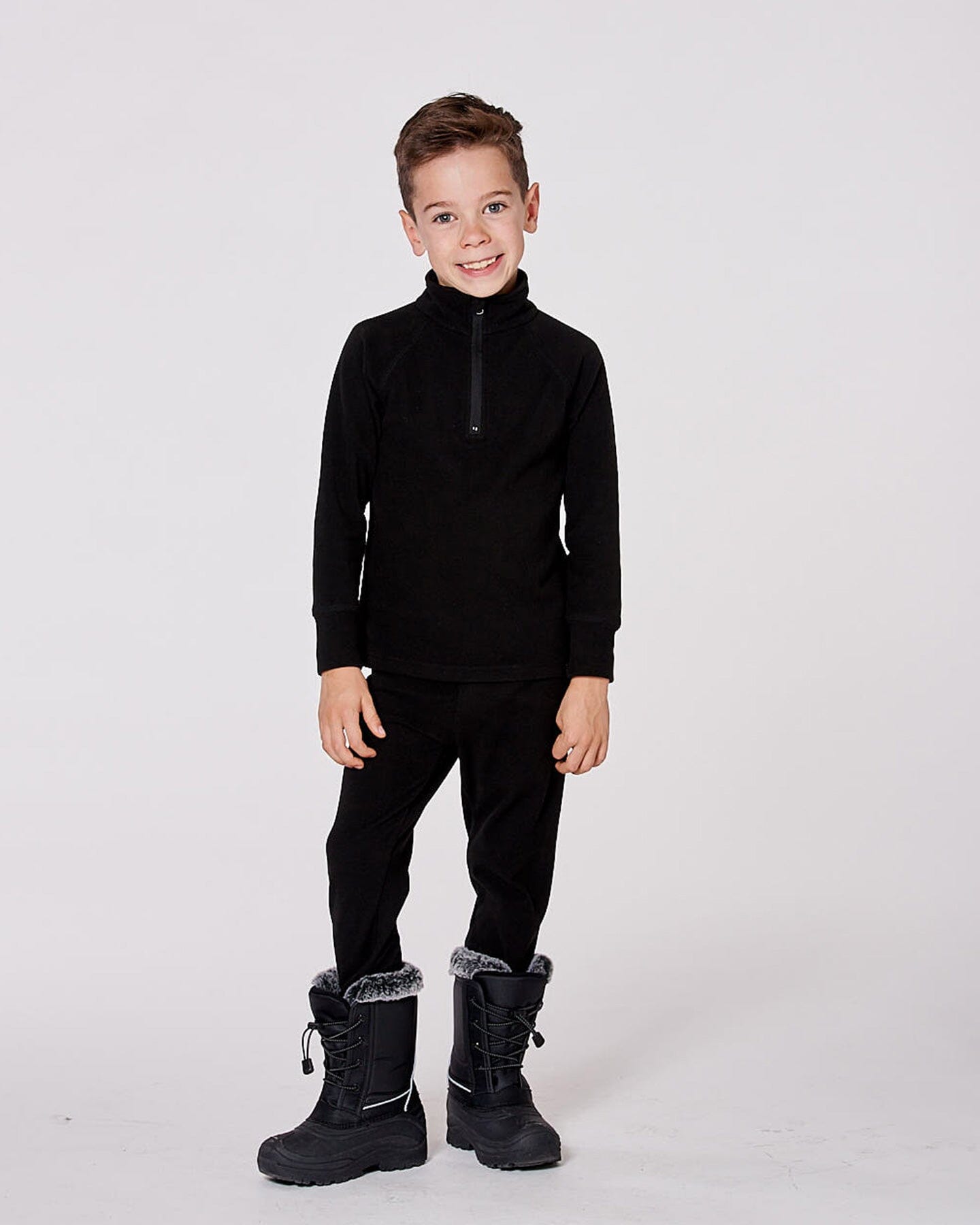 Two-Piece Thermal Underwear Set Black - H10Y600_999