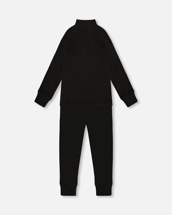 Two-Piece Thermal Underwear Set Black - H10Y600_999