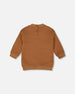 Quilted Tunic Mocha With Flowers - H20G78_118