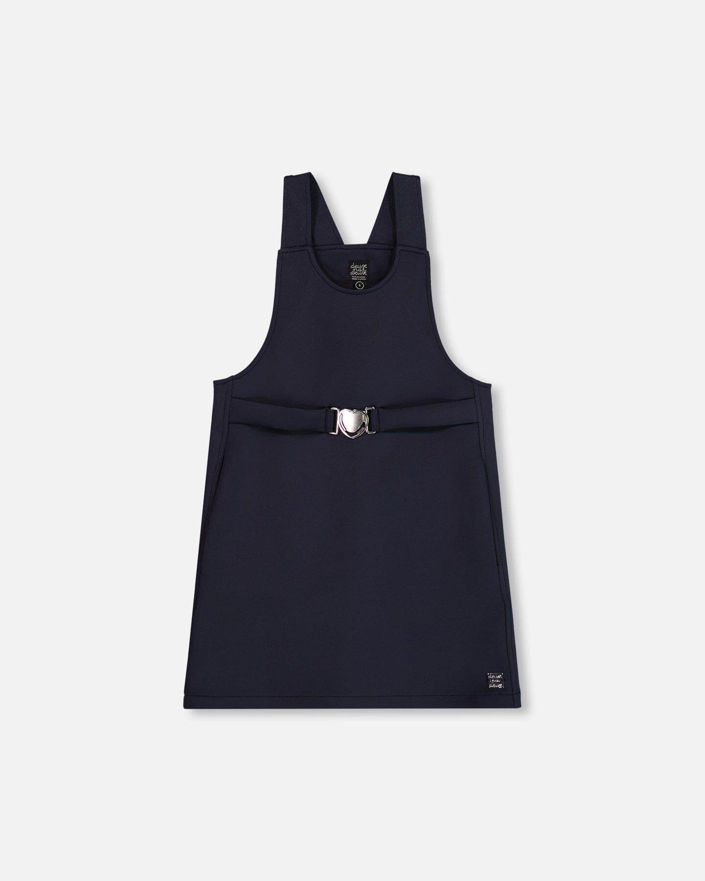 Milano Jumper Dress Navy Blue With Buckle Detail - H20I40_484