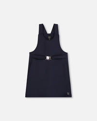 Milano Jumper Dress Navy Blue With Buckle Detail - H20I40_484