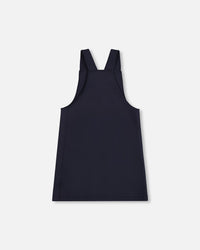 Milano Jumper Dress Navy Blue With Buckle Detail - H20I40_484