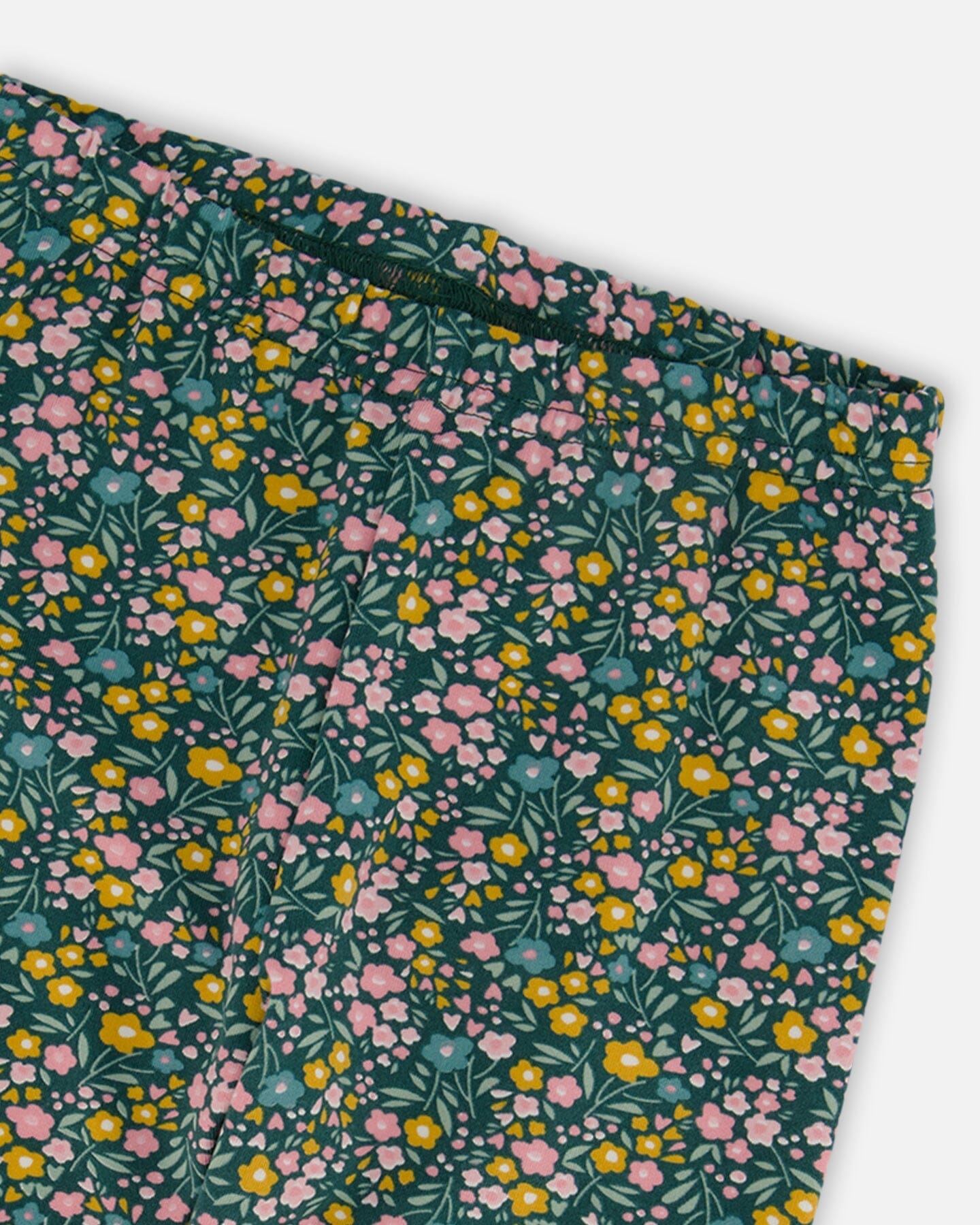 Leggings Green With Flower Print - H20J60_073