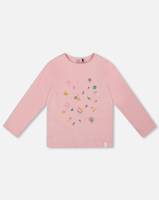 Organic Cotton Long Sleeve T-Shirt Dusty Pink - H20J70_617