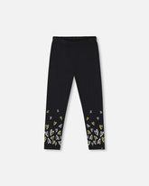 Legging en coton biologique vieux rose imprimé cœurs