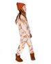 Glittering French Terry Hoodie Beige Teddy Bear Print - H20LG31_083