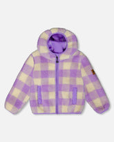 Veste en sherpa de mi-saison lavande