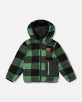 Veste réversible de mi-saison vert sarcelle