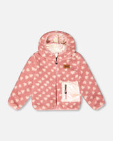 Veste réversible de mi-saison rose pâle