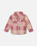 Zipped Plaid Overshirt Off-White And Pink - H20YG18_000