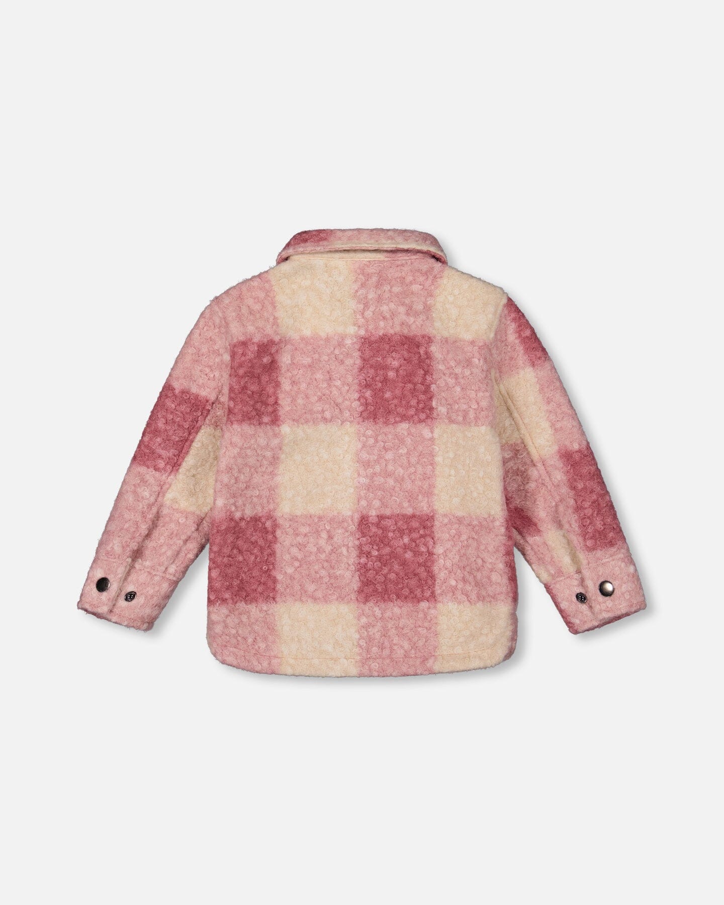 Zipped Plaid Overshirt Off-White And Pink - H20YG18_000