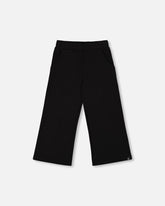 Pantalon évasé gaufré noir