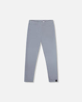 Legging côtelé doux bleu gris