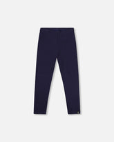 Legging côtelé bleu marine
