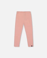 Legging côtelé doux vieux rose