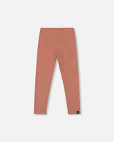 Legging côtelé vieux rose