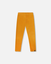 Legging côtelé doux brun caramel