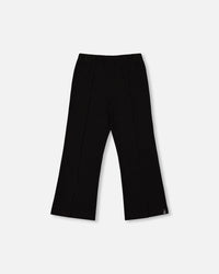 Ribbed Leggings Bootleg With Slit Black - H20YG61_999