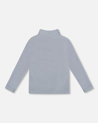 Super Soft Ribbed Mock Neck Top Blue Gray - H20YG71_455