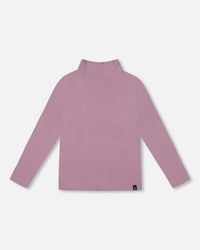 Super Soft Ribbed Mock Neck Top Purple Gray - H20YG71_544