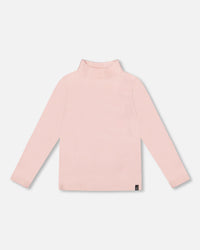 Super Soft Ribbed Mock Neck Top Pink - H20YG71_622