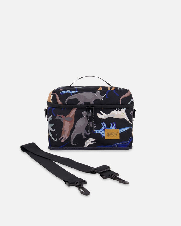 Lunch Box Black Dinosaur Print - H20ZBL_026