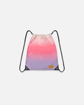 Sac à cordon dégradé rose et violet