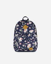Sac à dos marine imprimé fleurs pour enfants