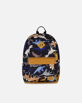 Sac à dos noir imprimé dinosaures pour enfants