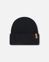 Bonnet en tricot mi-saison noir