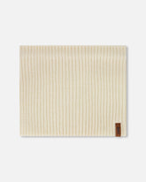 Cache-cou en tricot mi-saison beige pâle