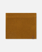 Cache-cou en tricot mi-saison brun pacane