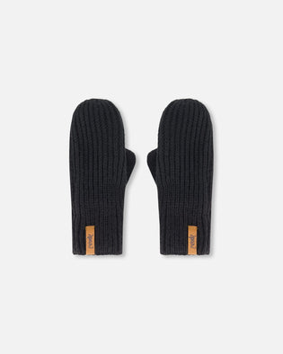Mid-Season Knit Mittens Black - H20ZW07_999