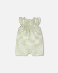 Romper Green Gingham - H30F40_3H215
