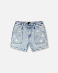 Light Blue Denim Shorts - H30I28_01250
