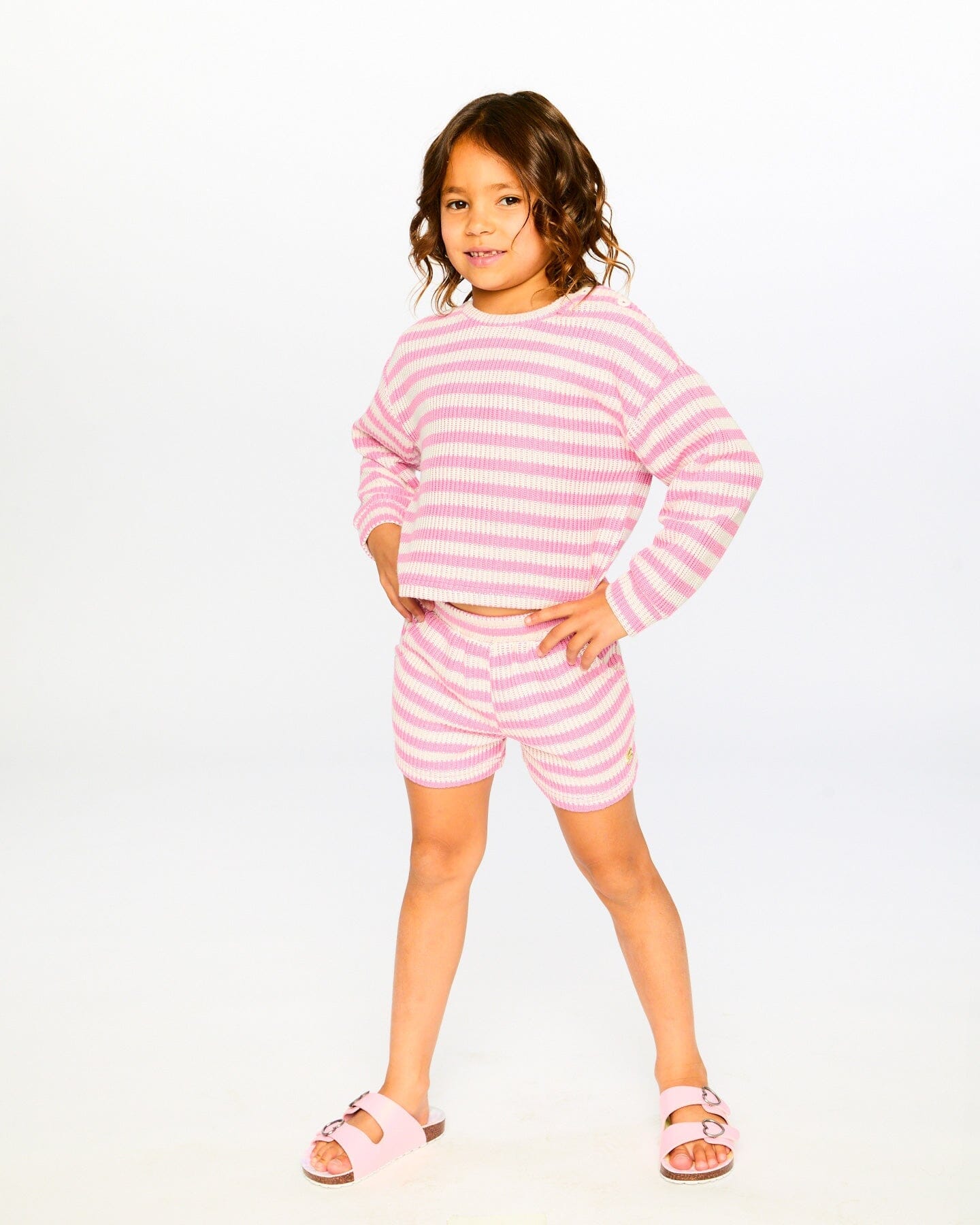 Striped Sweater Pink And White - H30I31_3H139