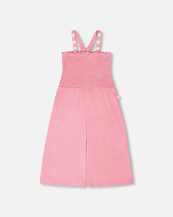 Crinkle Jersey Jumpsuit With Smocking Pink - H30I40_06240
