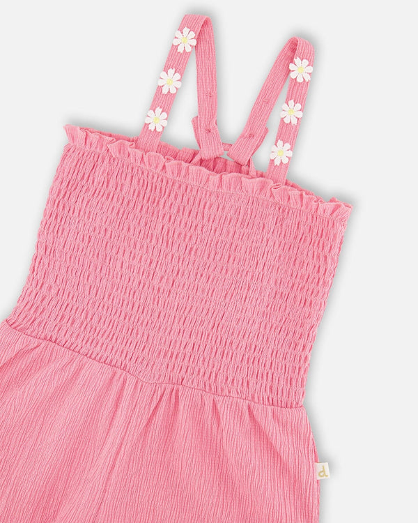 Crinkle Jersey Jumpsuit With Smocking Pink - H30I40_06240