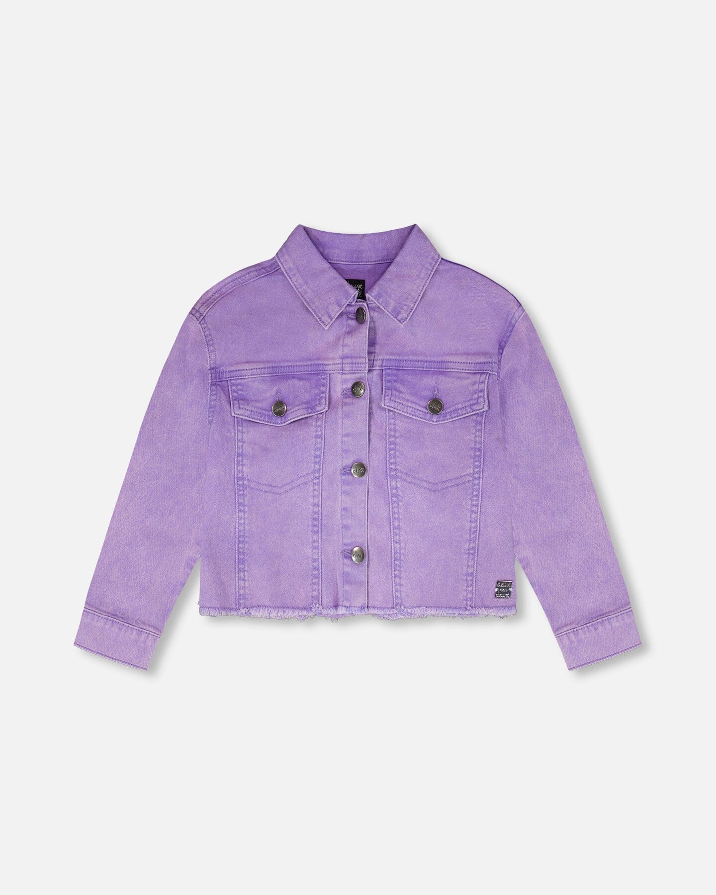 Mauve Denim Jacket With Embroidery - H30M50_05130