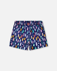 Boardshorts Blue Surfboard Print - H30OB08_3H164