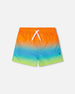 Boardshorts Orange Blue And Green Gradient - H30OB09_3H163
